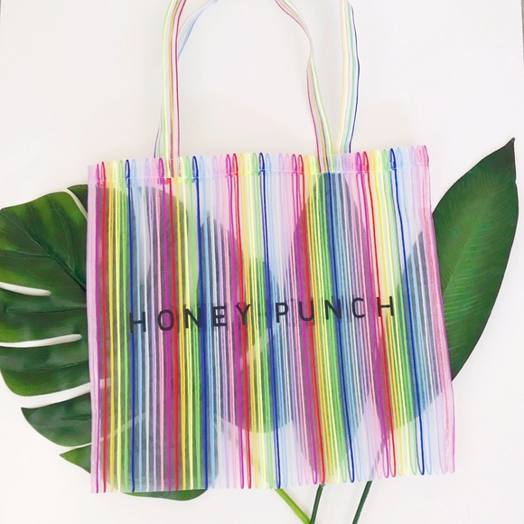 Honey Punch Transparent Rainbow Tote✨New🌈 - Picture 3 of 4